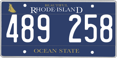 RI license plate 489258