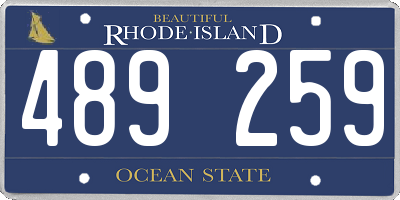 RI license plate 489259