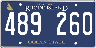 RI license plate 489260
