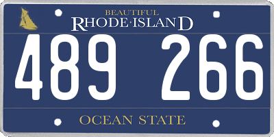 RI license plate 489266