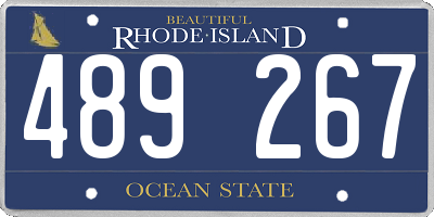 RI license plate 489267