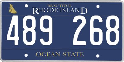 RI license plate 489268