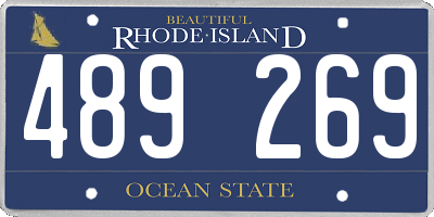 RI license plate 489269