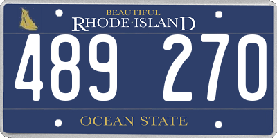 RI license plate 489270