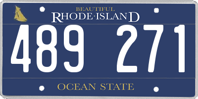 RI license plate 489271