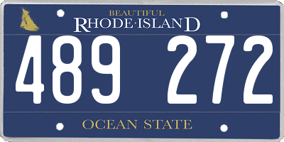 RI license plate 489272