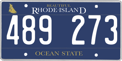 RI license plate 489273