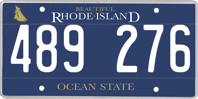 RI license plate 489276