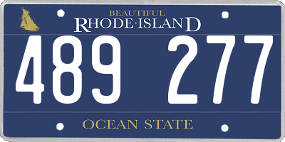 RI license plate 489277