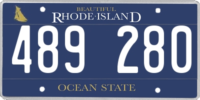 RI license plate 489280