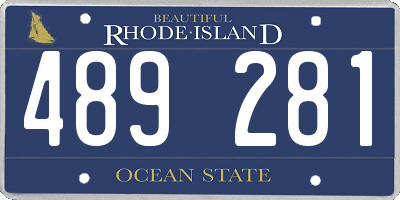 RI license plate 489281