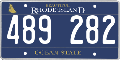 RI license plate 489282