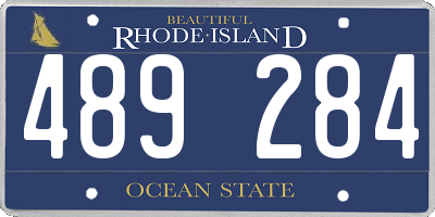 RI license plate 489284