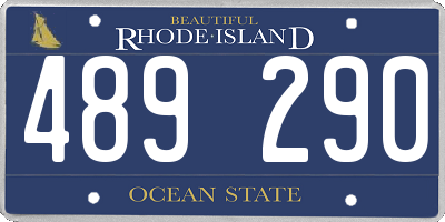 RI license plate 489290