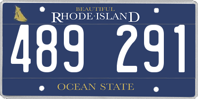 RI license plate 489291
