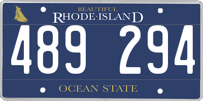 RI license plate 489294