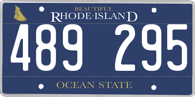 RI license plate 489295
