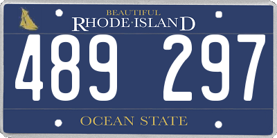 RI license plate 489297