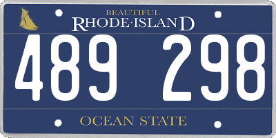 RI license plate 489298
