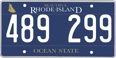 RI license plate 489299