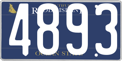 RI license plate 4893