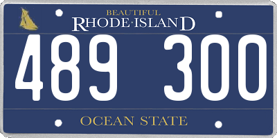 RI license plate 489300