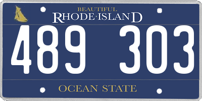 RI license plate 489303