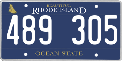 RI license plate 489305