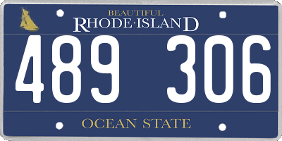 RI license plate 489306