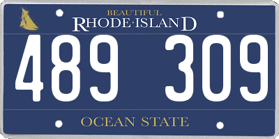 RI license plate 489309