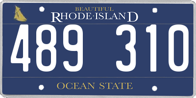 RI license plate 489310