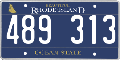 RI license plate 489313