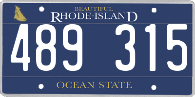 RI license plate 489315