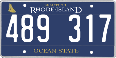 RI license plate 489317