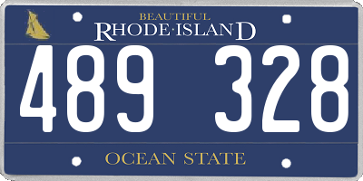 RI license plate 489328