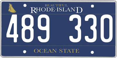RI license plate 489330