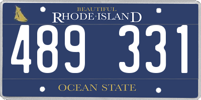 RI license plate 489331
