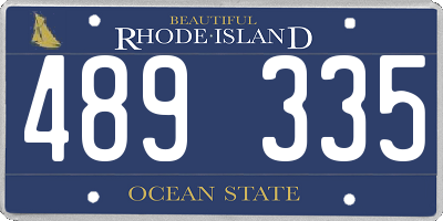 RI license plate 489335