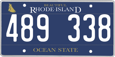 RI license plate 489338