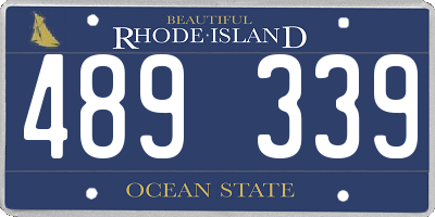 RI license plate 489339
