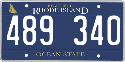 RI license plate 489340
