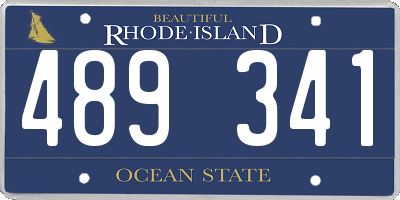 RI license plate 489341