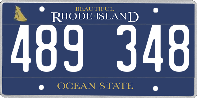 RI license plate 489348