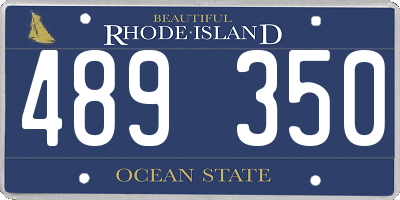 RI license plate 489350