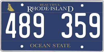 RI license plate 489359