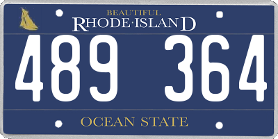 RI license plate 489364