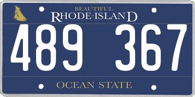 RI license plate 489367