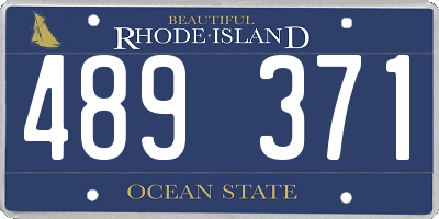 RI license plate 489371