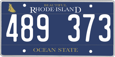 RI license plate 489373