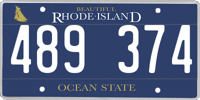 RI license plate 489374